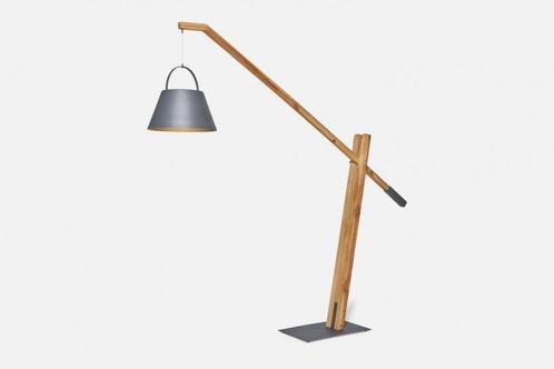 SUNS Jane buitenlamp solar - matt royal grey - natural teak