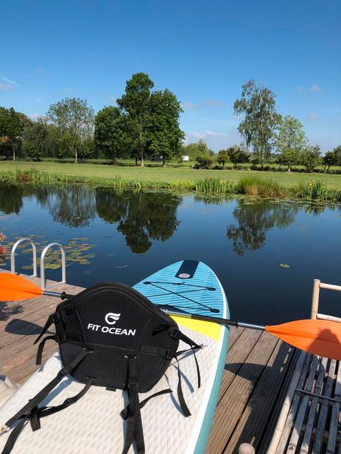 SUP-board met kano stoeltje en peddel