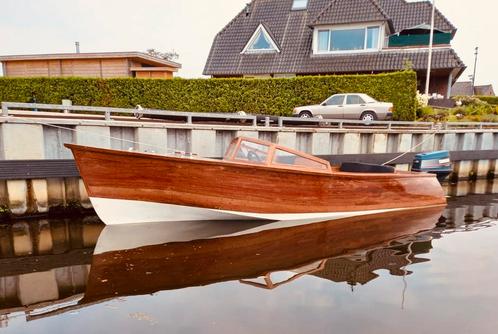 Super mooi mahonie houten autoboot
