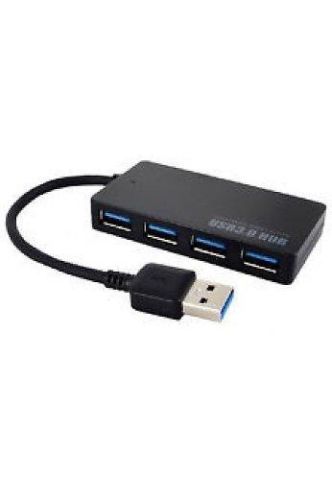 Super Speed 4-poort USB 3.0 Hub Zwart