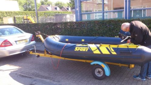 supergoeie rubberboot (3.50m) met 20 pk buitenboordmotor
