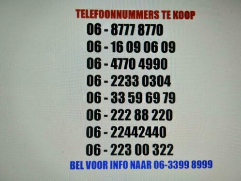Supertelefoonnummers te koop