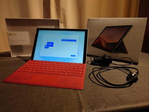 Surface Pro 7 with red Pro Type Cover