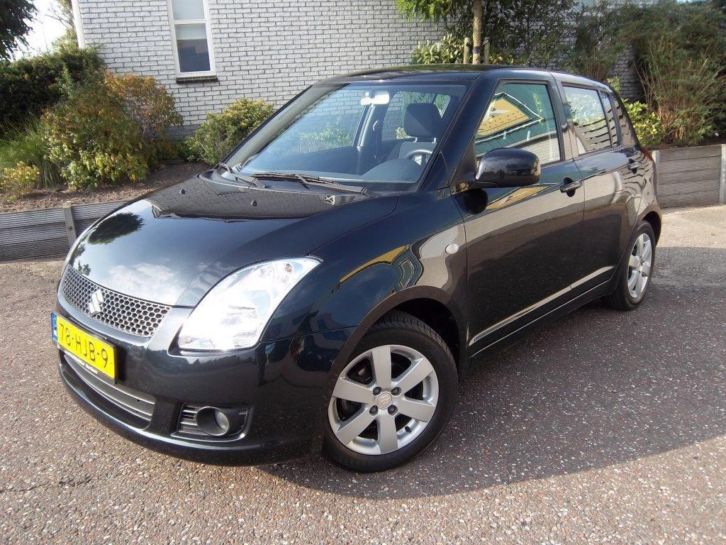 Suzuki Swift 1.3 5D 2008 Zwart, airco, lm velgen, etc