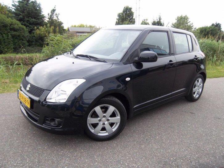 Suzuki Swift 1.3 5D 2008 Zwart, airco, mooie auto