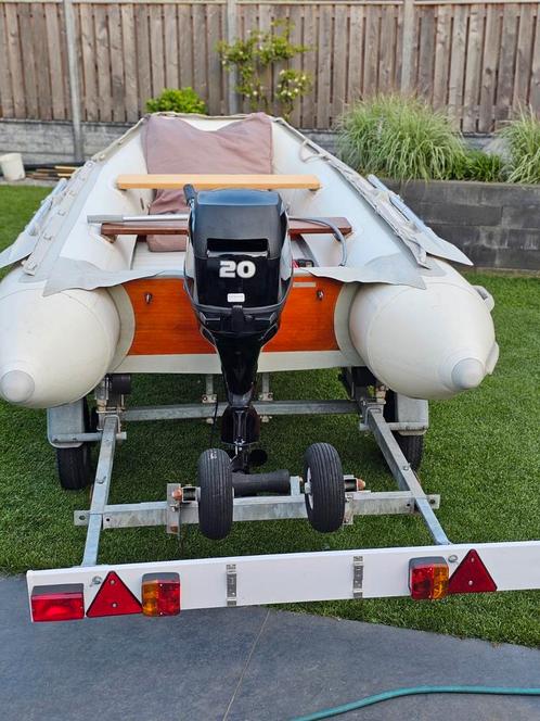 Suzumar 360 rubberboot mercury 20 pk met trailer izgst