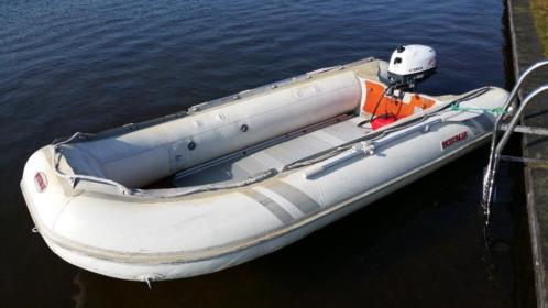 Suzumar 390 aluminium dek inc. peddels (rubberboot)