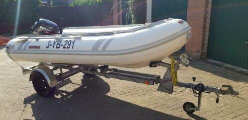 Suzumar rib rubberboot 3,5 m lang met 20 pk 4tact en trailer