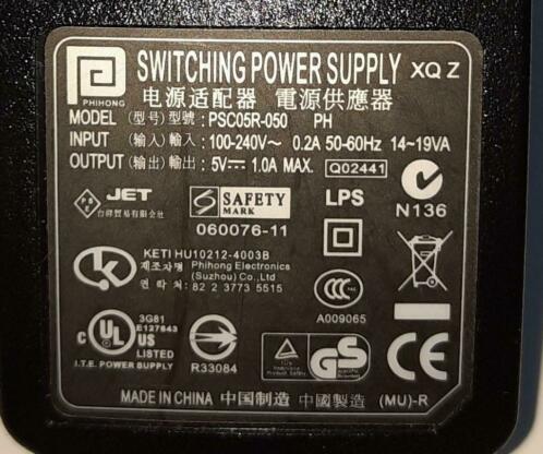 switching Power supply XQZ model PSC05R-050 PH