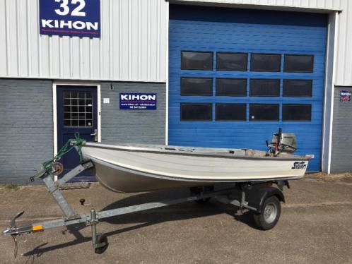 Sylvan alu boot 3.6 mtr met zgan trailer merk kalf