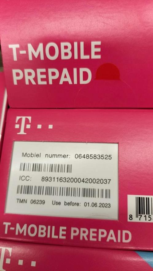 T-Mobile prepaid simkaart nummers