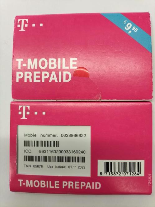 T-Mobile SIM Unieke Nummer 06.38866622
