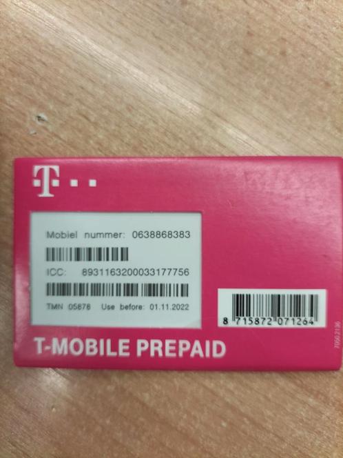 T-Mobile SIM Unieke Nummer 0638868383