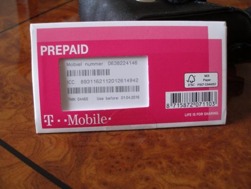 T-mobile simkaartprepaidkaart nieuw.