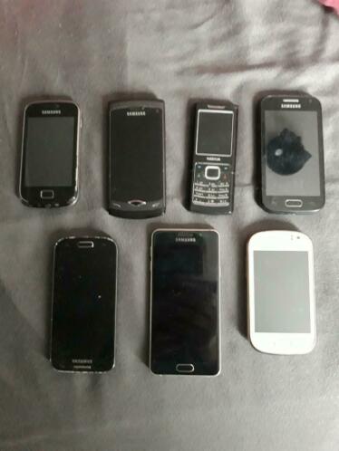 Te koop 6 x Samsung 1 x Nokia