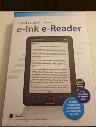 te koop e-reader autovision AV-61Lcompleet met 2635 boeken 