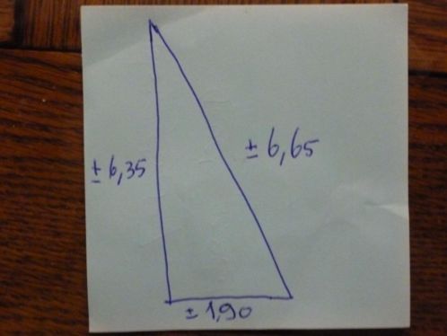 te koop grootzeil VL6.35OL1.90AL6.65