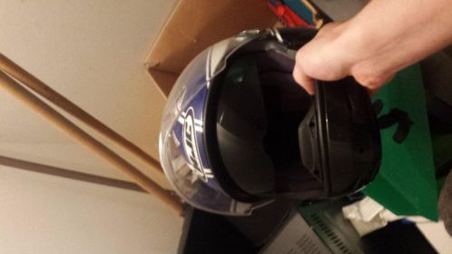 te koop HJC motorhelm met geintergreerde zonnebril. maat s