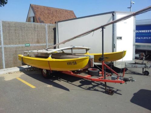 Te koop hobie 14 catamaran compleet met trailer en kist 