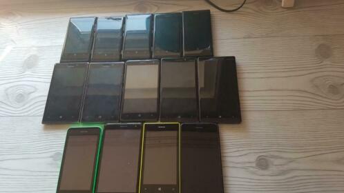 Te koop partij van 14 stuks nokia lumia defect