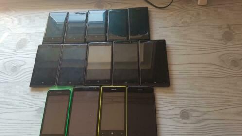 Te koop partij van 14 stuks nokia lumia met defect 