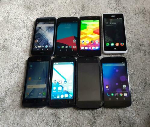 Te koop partij van 8 stuks mix telefoons