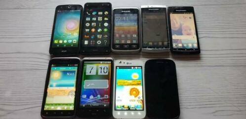 Te koop partij van 9 stuks telefoons