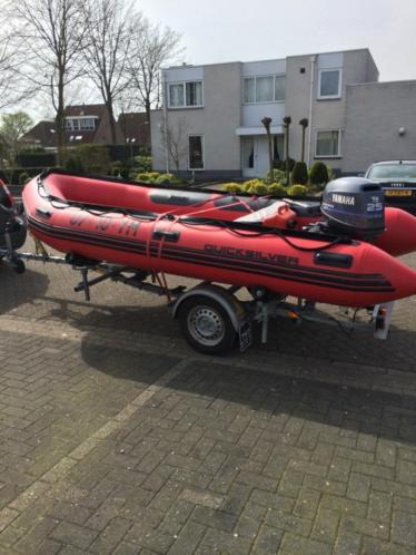 Te Koop Quicksilver 410 met 25 PK Yamaha
