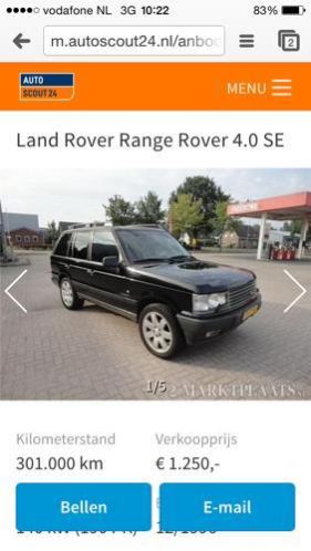 Te koop Range Rover 4.0 v8 voor onderdelen