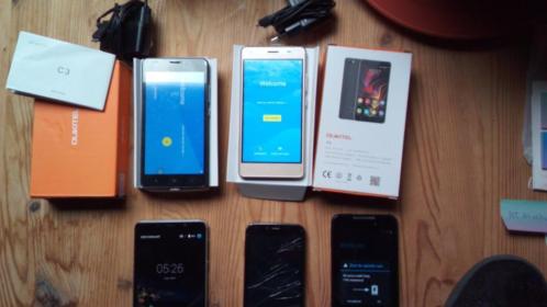te ruil 7 stuks Oukitel Leagoo Ulefone Paris Wolfgang
