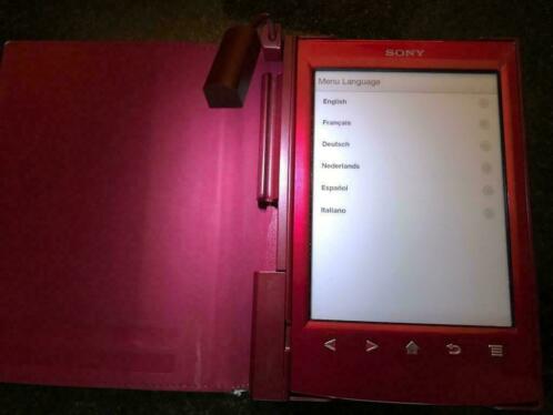 TEAB - Superfijne rode Sony prs-T2 ereader met Sony LED-cove