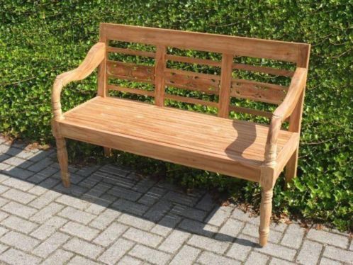 Teak (teakhouten) tuinbankje , 130 cm breed