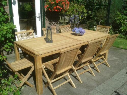 teak tuinset tuintafel tuinstoel tuin tafel stoel set outlet