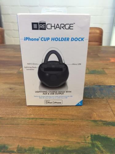 Techlink Oplaadbare Cup Houder en Oplader iPhone 65 Zwart