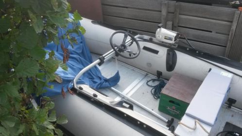 Tekoop Zodiac 380 met stuur en tohatsu buitenboordmoter 8 pk