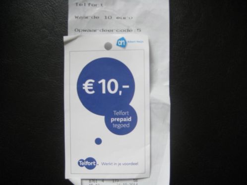 Telfort beltegoed van 10 euro voor 7,50 euro