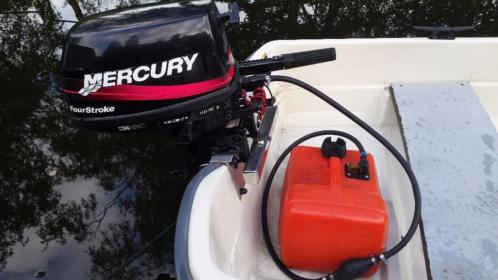 Terhi roeiboot 3.85m met 5pk Mercury motor 4 takt