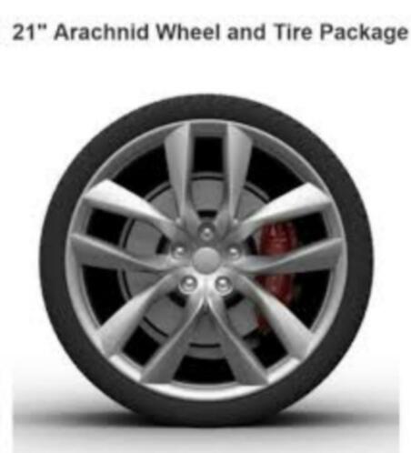 Tesla Model S Arachnid 21 inch velgen banden Nieuw, nog in
