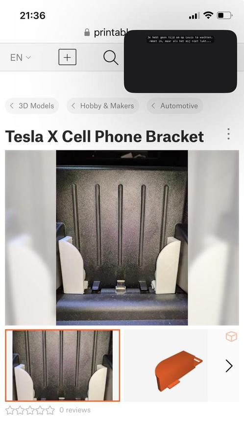 Tesla s tesla x aangepaste telefoonhouder