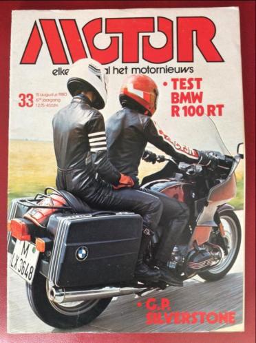 Testverslag BMW R100 RT uit 1980 MOTOR tijdschrift