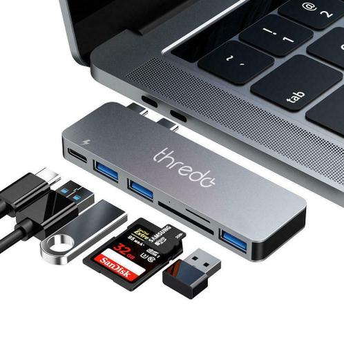 Thredo 6-in-1 USB-C Hub voor Macbook Air en Pro