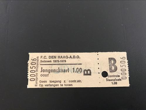 Ticket kaartje FC DEN HAAG ADO 197576, europese wedstrijd