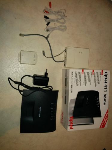 Tiptel 411 telefooncentrale ISDN  NT1 en splitter