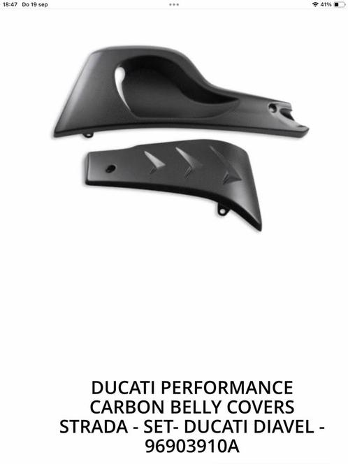 Tk. Gevraagd  Ducati Diavel CARBON performance belly covers