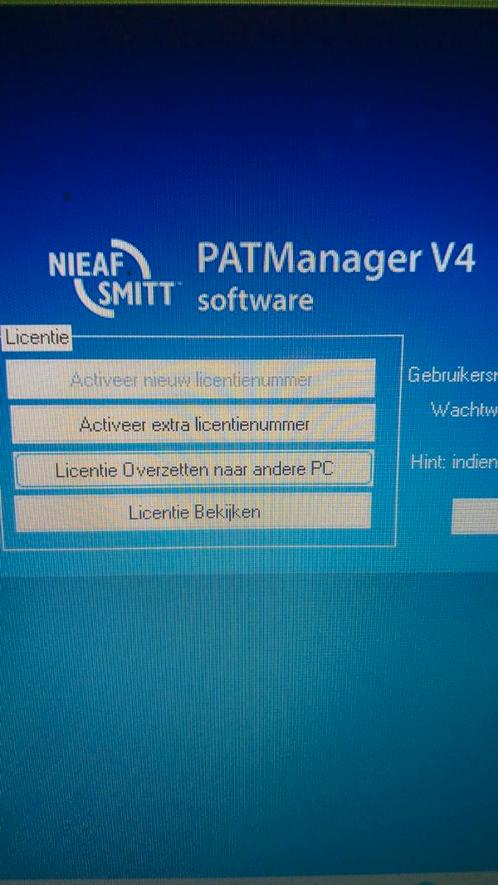 Tk software voor Nieaf smitt pat manager V4