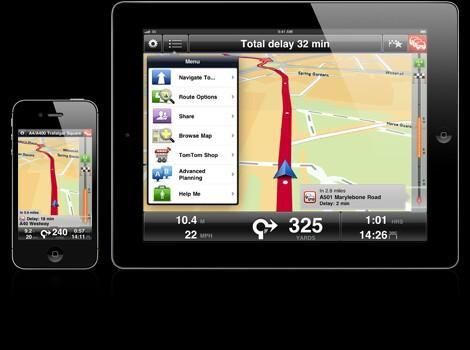TomTom Europa Navigatie iPhone, iPad, iPod  Gratis Flitser