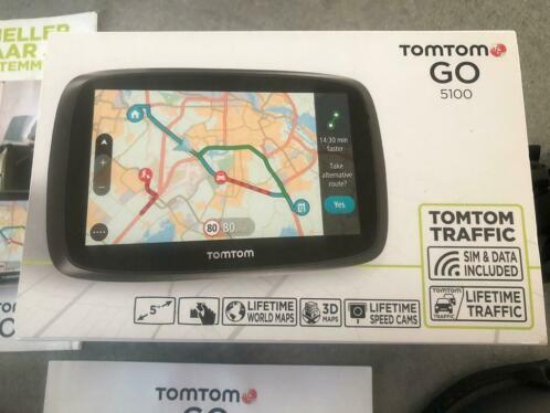 Tomtom GO 5100 - leven lang gratis updates - werelddekking