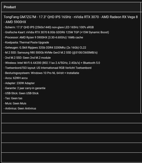 TongFang GM7ZG7M-17.3quot