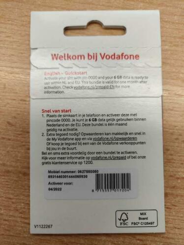 Top 06 nummer vodafone 6gb 06-27-55-00-50