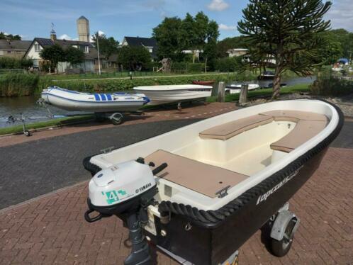 Topcraft 405 classic Sloep  Yamaha 4 pk 4 takt  trailer